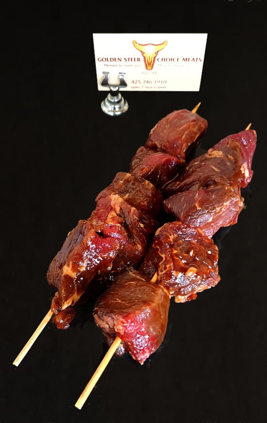 golden steer choice meats teriyaki beef kabobs