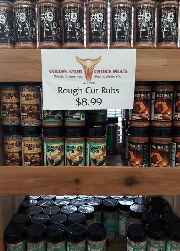 golden steer choic meats grocery: rubs